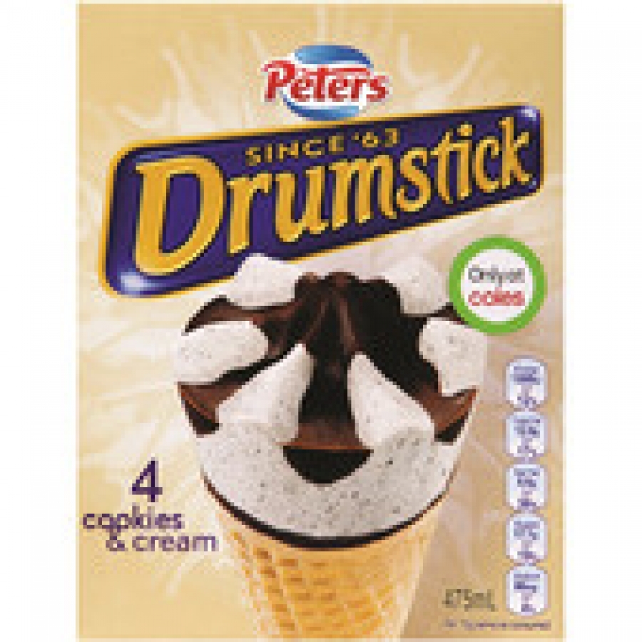 Peters Drumstick Cookies & Cream 4 pack 475mL