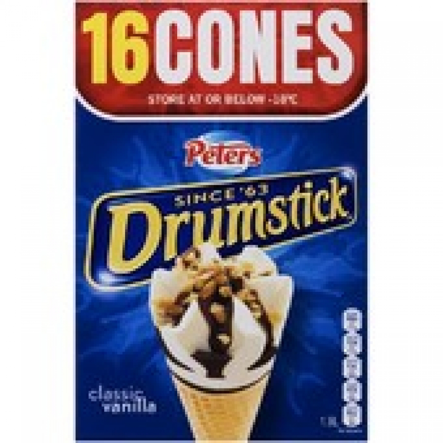Peters Drumstick Vanilla 16 pack 1.9L