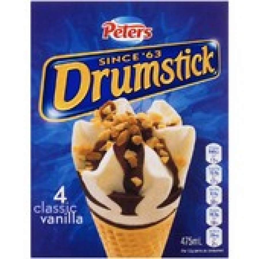 Peters Drumstick Vanilla 4 pack 475mL
