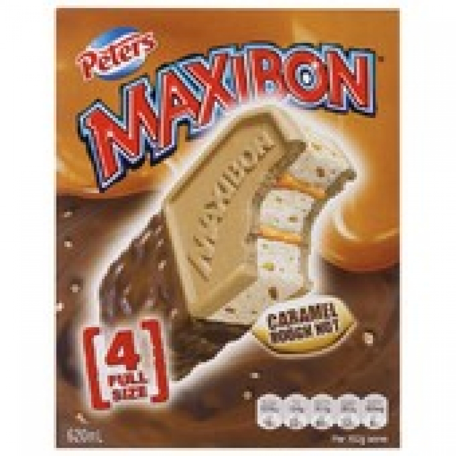 Peters Maxibon Caramel Rough Nut 4 pack 620mL