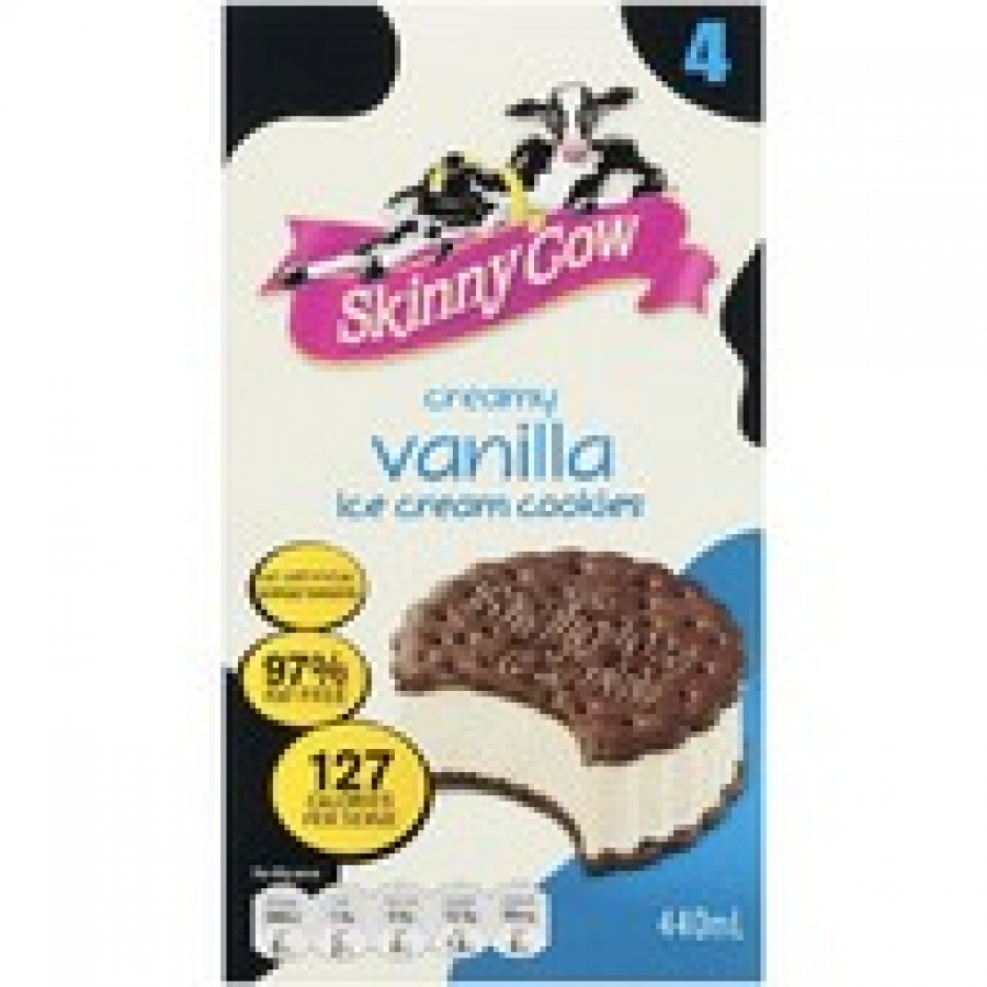 Peters Skinny Cow Creamy Vanilla Cookies 4 pack 440mL