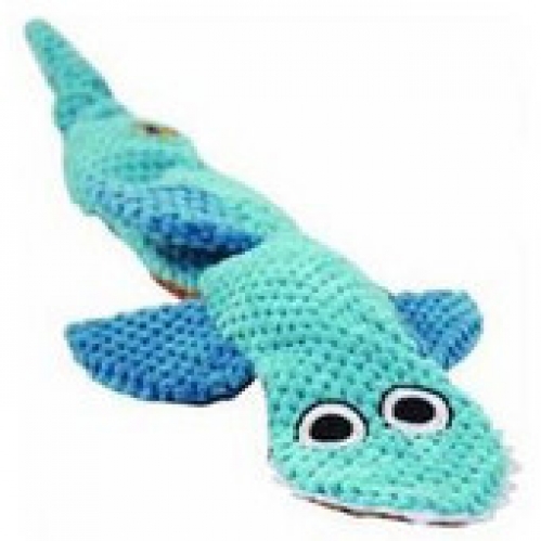 Petstages Stuffing Free Floppy Shark Dog Toy