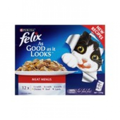 Purina Felix As Good As It Looks Meat Menu Cat Food 12 pack