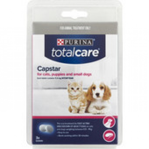 Purina Total Care Capstar Cat Puppies & Small Dog Flea Treatment Tablets 3 pack