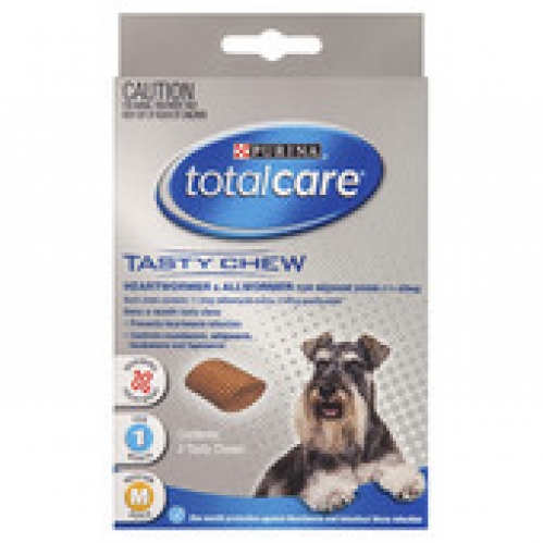 Purina Total Care Tasty Chew Heartwormer & Allwormer for Medium Dogs 3 pack