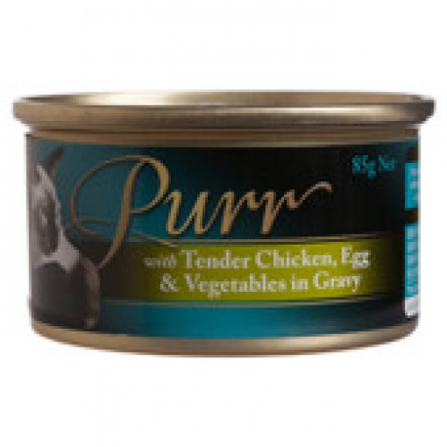 Purr Chicken Egg & Vegetables in Gravy Cat Food 85g