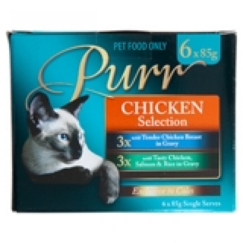 Purr Chicken Selection Cat Food 6 pack