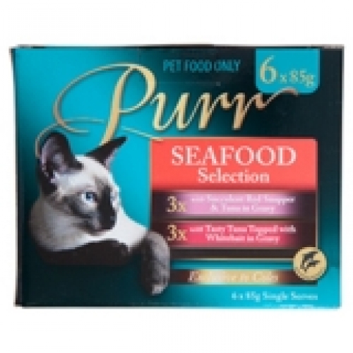 Purr Seafood Selection Cat Food 6 pack