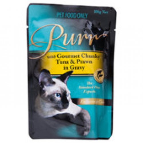 Purr Tuna Prawn & Gravy Pouch Cat Food 100g