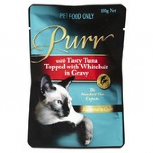 Purr Tuna Whitebait Pouch Cat Food 100g