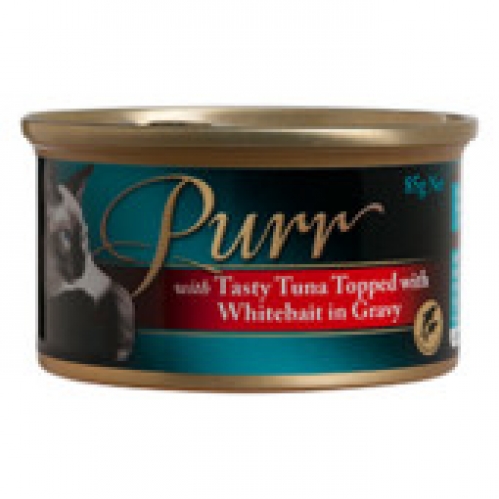 Purr Tuna with Whitebait in Gravy Cat Food 85g