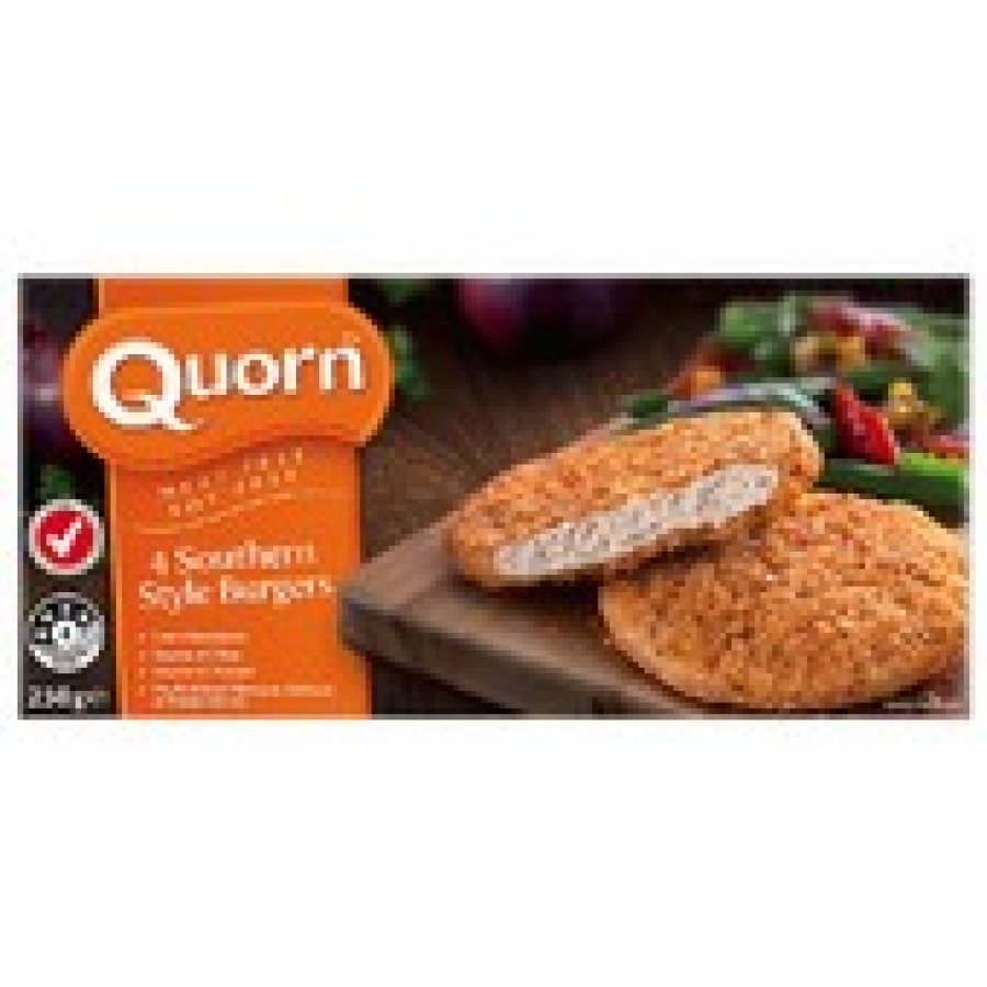 Quorn Frozen Southern Style Meat Free Soy Free Burgers 250g