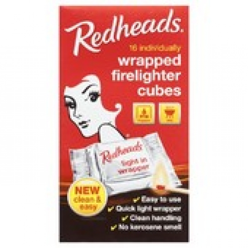 Redheads Wrapped Firelighters 16 pack