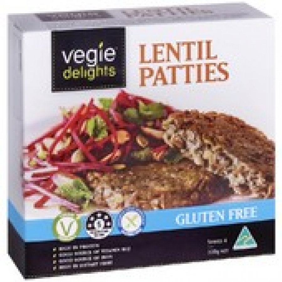 Sanitarium Vegie Delights Frozen Lentil Patties 4 pack 300g