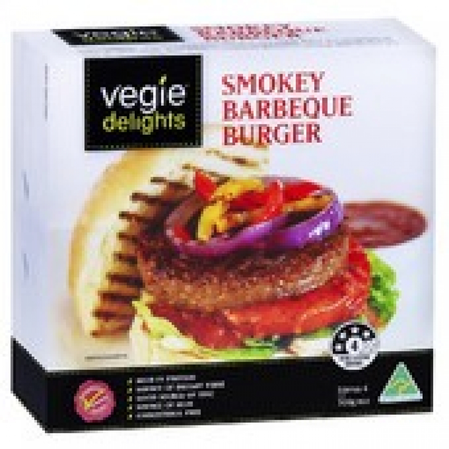 Sanitarium Vegie Delights Frozen Smokey BBQ Burger 300g