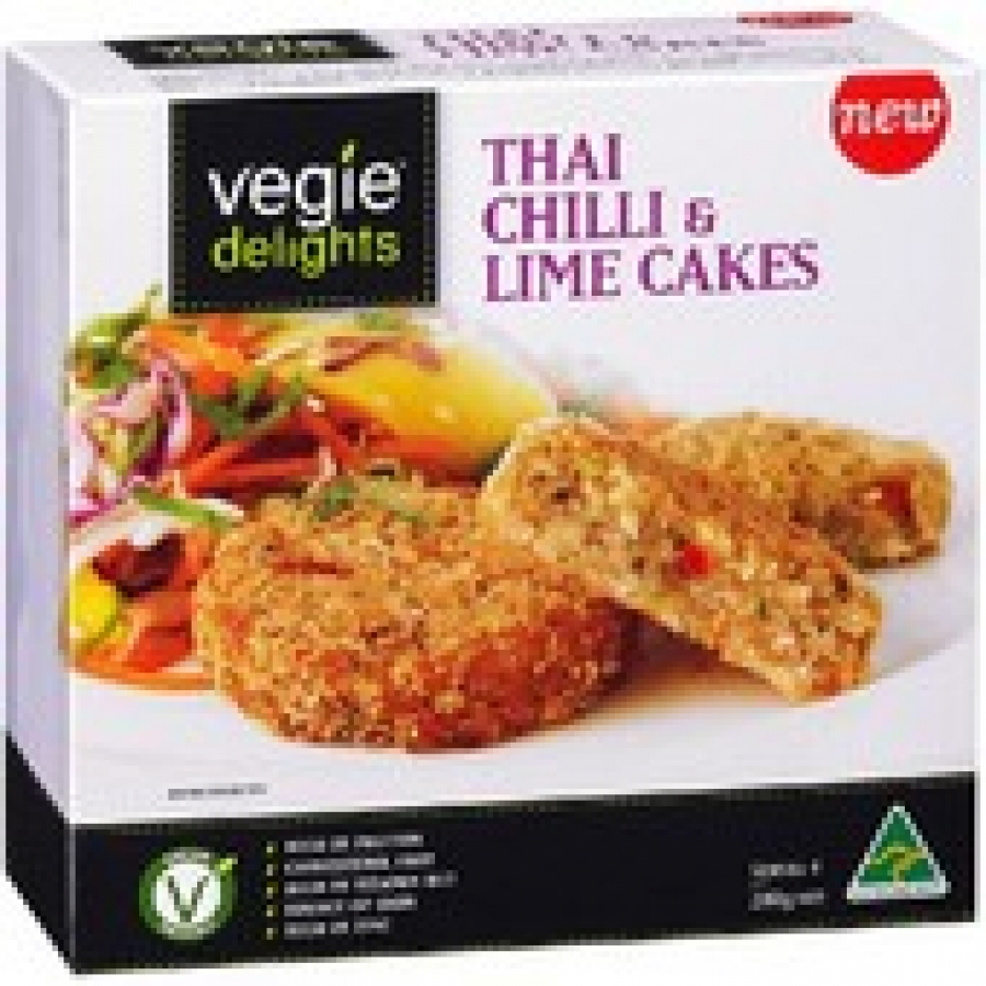 Sanitarium Vegie Delights Frozen Thai Chilli & Lime Cakes 280g