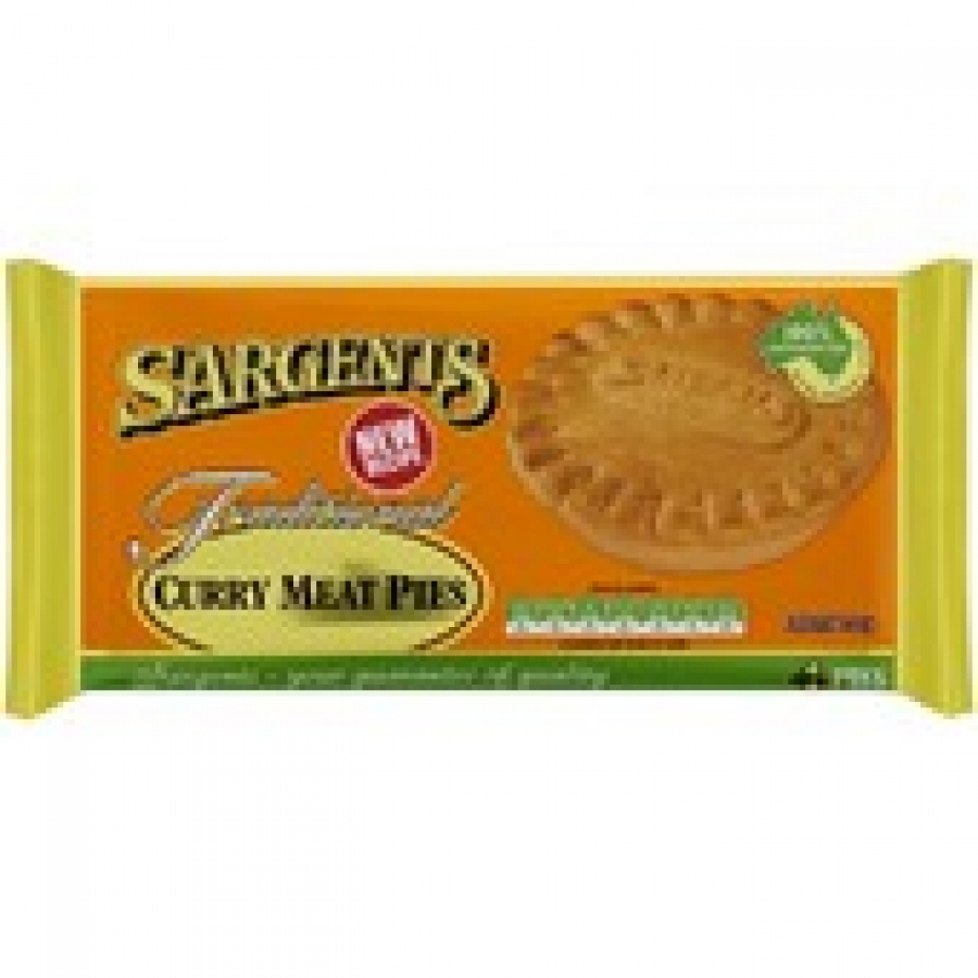 Sargents Traditional Curry Frozen Pie 4 pack 700g