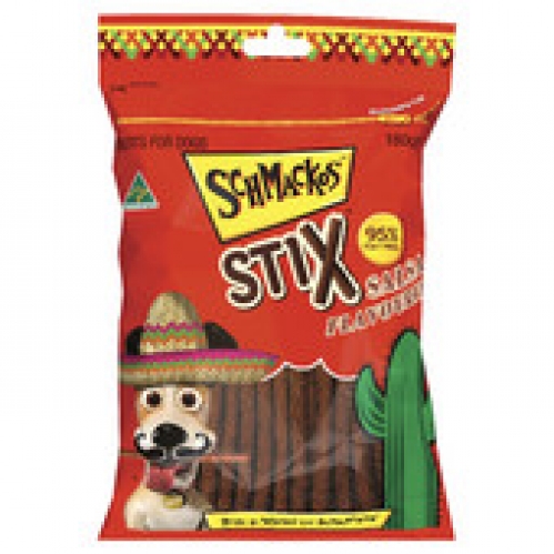 Schmackos Dog Treat Stix Salsa Flavoured 180g