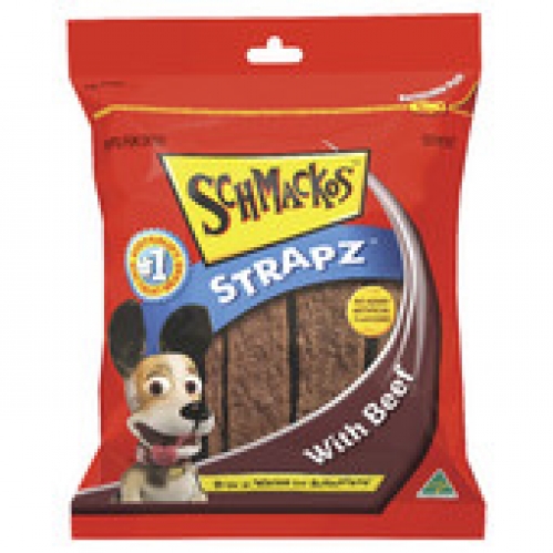 Schmackos Strapz with Real Beef Dog Treats 500g