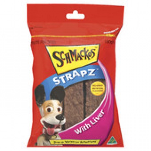 Schmackos Strapz with Real Liver Dog Treats 180g