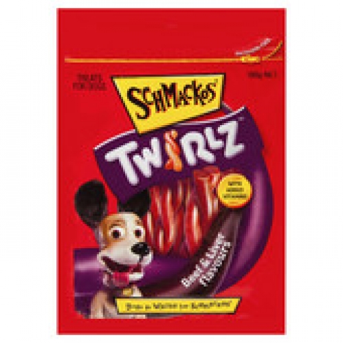 Schmackos Twirlz Beef & Liver Dog Treat 180g