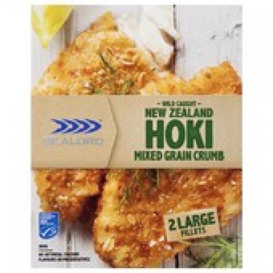 Sealord Mixed Grain Crumbed Frozen Hoki Fillets 300g