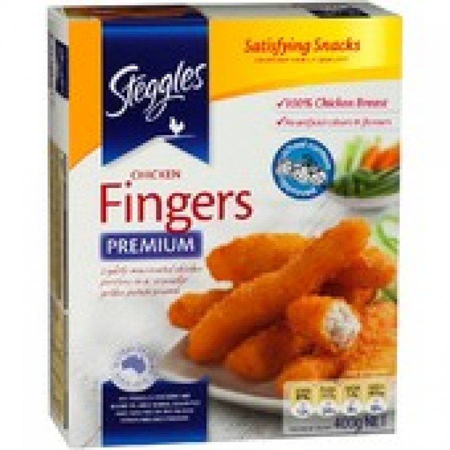 Steggles Frozen Chicken Breast Fingers 400g