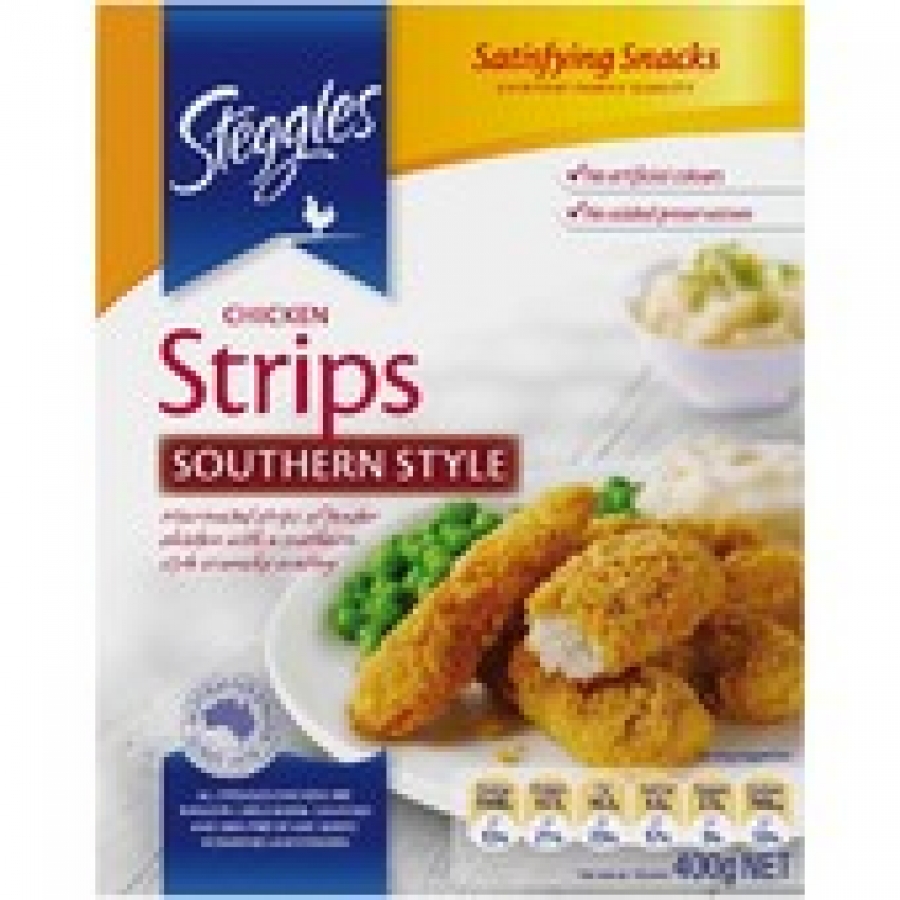 Steggles Frozen Crunchy Southern Style Chicken Strips 400g
