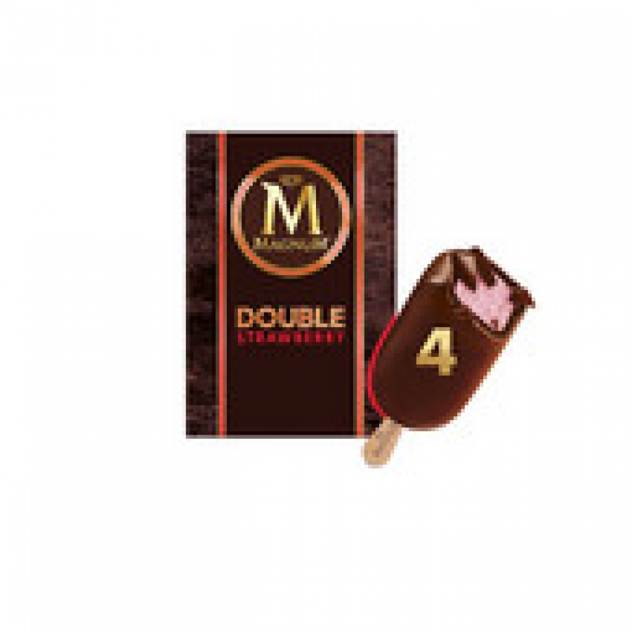 Streets Magnum Double Strawberry Ice Cream 4 pack 408mL