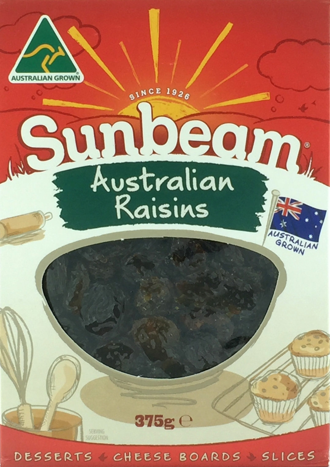 Sunbeam Seeded Raisins Dried 375g