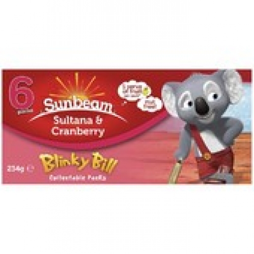 Sunbeam Sultana And Cranberry 6 pack 234g