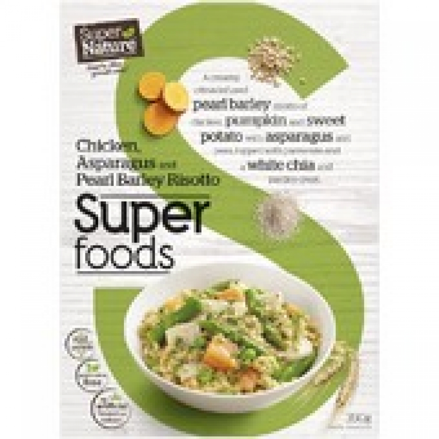 Super Nature Chicken Asparagus & Barley Risotto Frozen Meal 350g