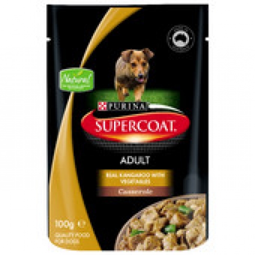 Supercoat Adult Casserole Kangaroo Dog Food Pouch 100g