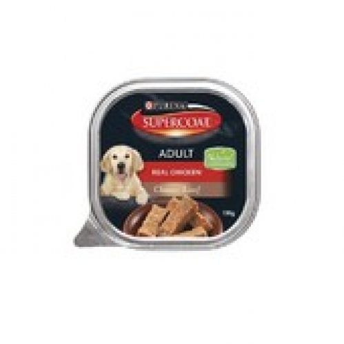 Supercoat Adult Loaf Chicken Dog Food Pouch 100g