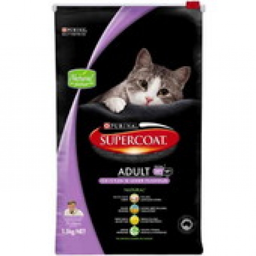 Supercoat Chicken & Liver Adult Dry Cat Food 1.5kg