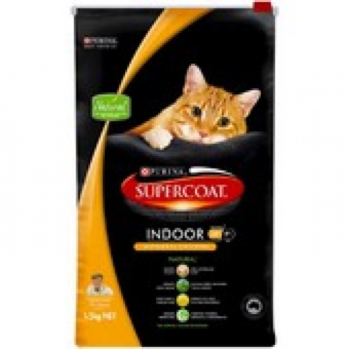 Supercoat Indoor with Real Chicken Dry Cat Food 1.5kg