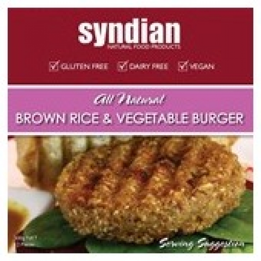 Syndian Natural Food Frozen Brown Rice & Veg Burgers 400g