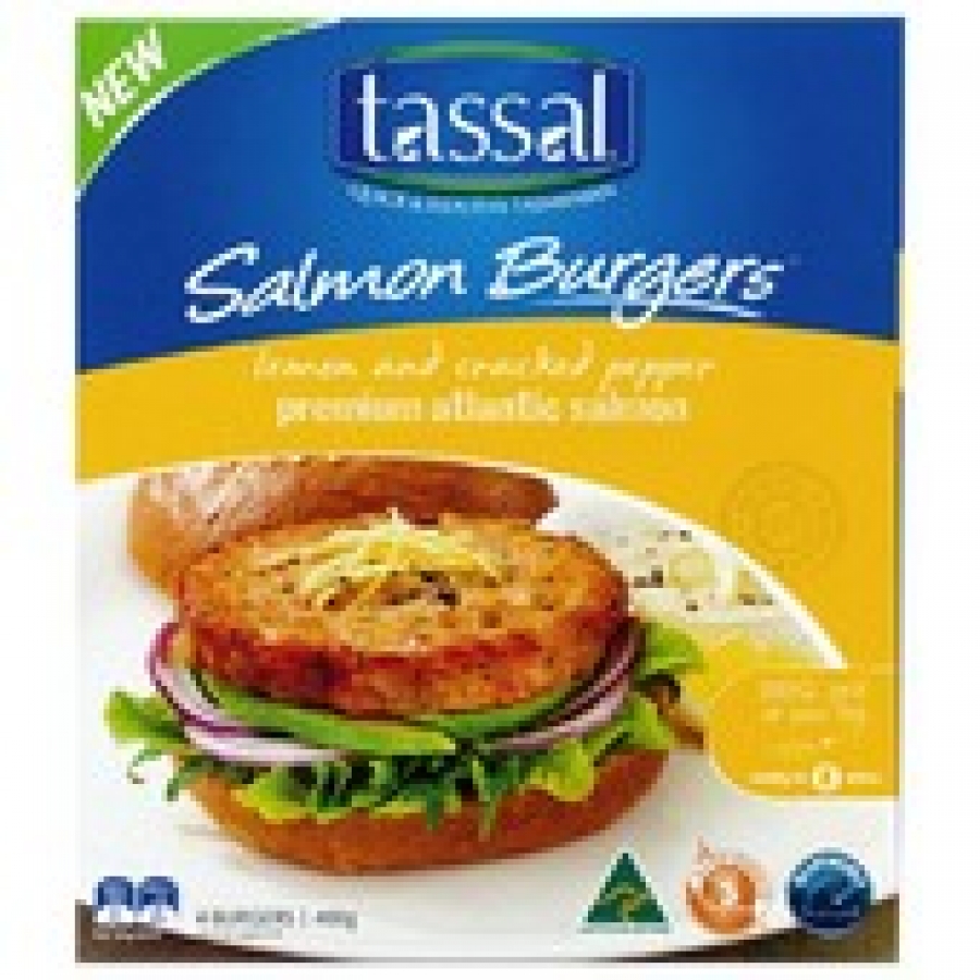 Tassal Lemon & Pepper Salmon Burgers 400g