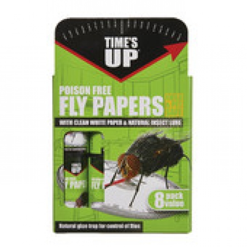 Time's Up Poison Free Fly Papers 8 pack