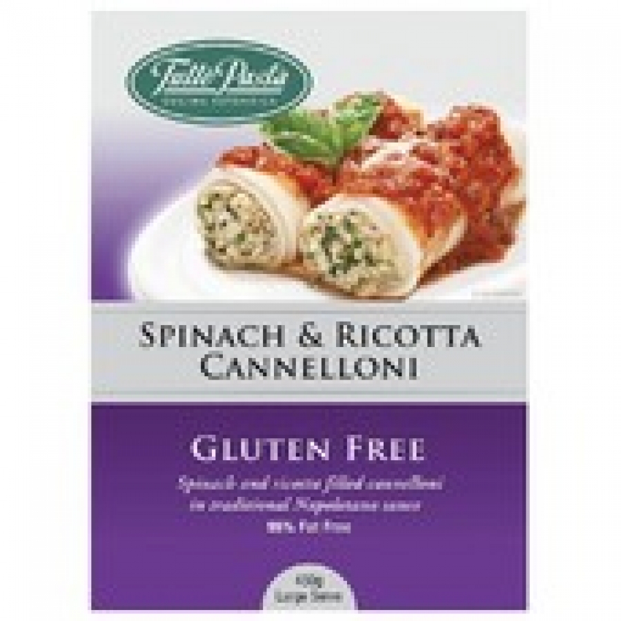 Tutto Gluten Free Spinach & Ricotta Frozen Cannelloni 450g