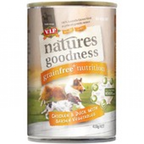 V.I.P. Natures Goodness Chicken Duck & Garden Vegetable Canned Dog Food 400g