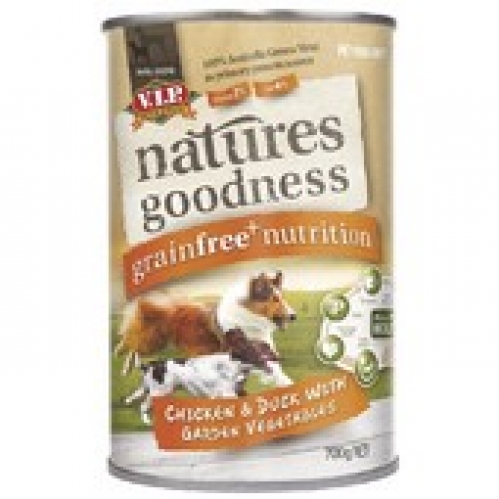 V.I.P. Natures Goodness  Chicken Duck & Garden Vegetables Dog Food 700g