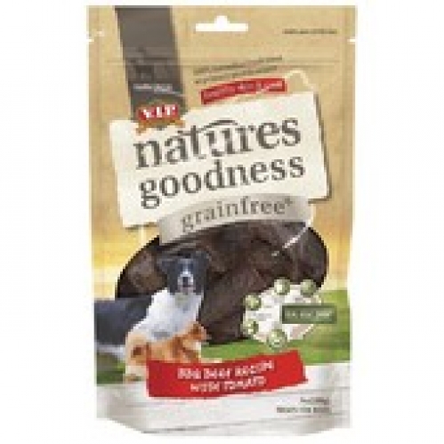 V.I.P. Natures Goodness Grain Free BBQ Beef with Tomato Dog Treats 200g