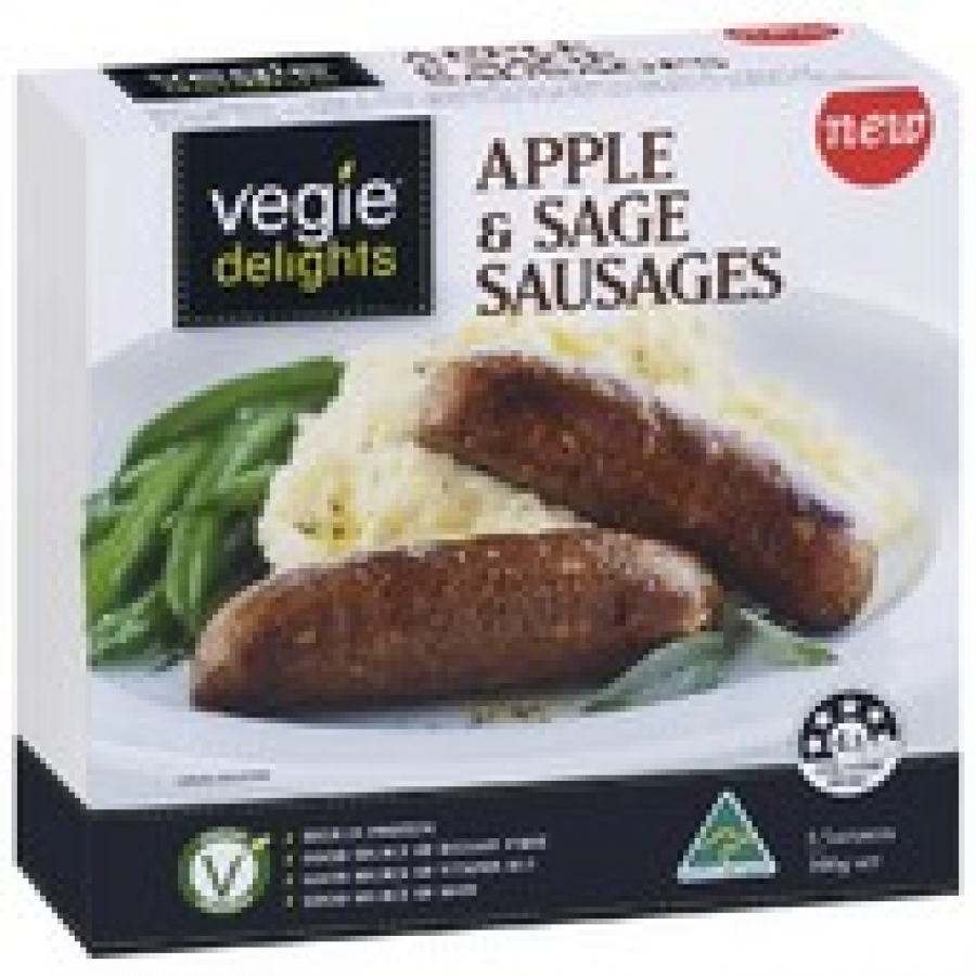 Vegie Delights Apple & Sage Sausages 300g