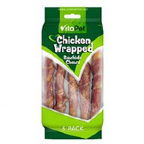 Vitapet Chicken Wrapped Rawhide Sticks 5 pack