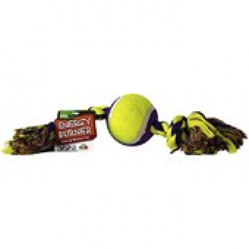 Vitapet Energy Burner Tennis Ball 2 Knot Dog Toy