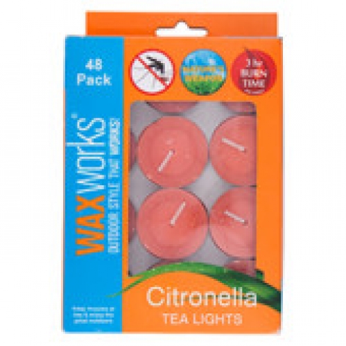 Waxworks Citronella Tea Lights 48 pack