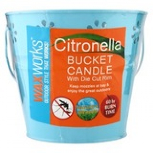 Waxworks Galvanised Citronella Bucket