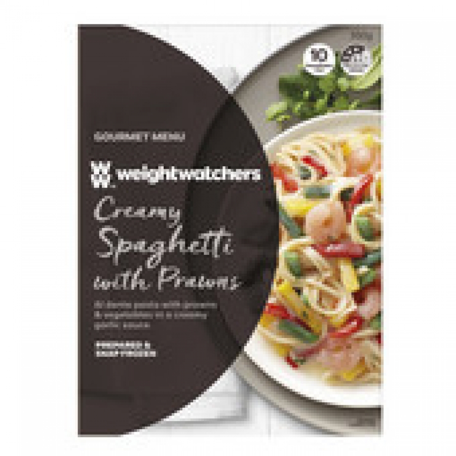 Weight Watchers Gourmet Menu Creamy Spaghetti & Prawns Frozen Meal 350g