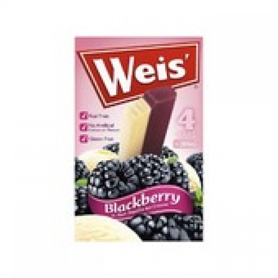 Weis Blackberry & Vanilla Frozen Bars 4 pack 280mL